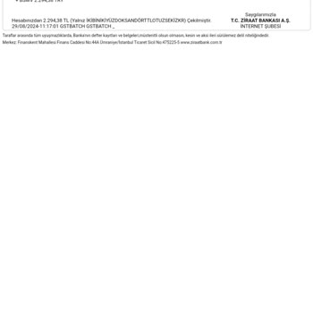 Ziraat Bankası İzinsiz Ve Fahiş Ücret