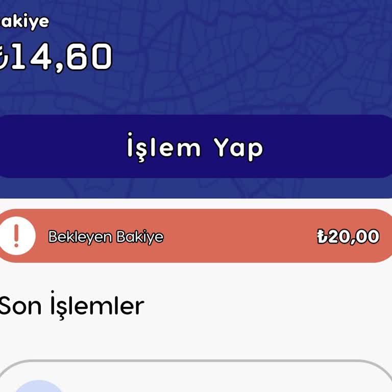 BURULAŞ Kart Bekleyen Bakiye