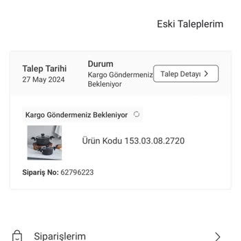 Karaca Züccaciye Karaca Servis Talebi Ve Yanlış Ürün Gönderilmesi