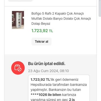 Hepsiburada Montaj Hizmetimi İptal Edemiyorum Paramı İade Alamıyorum