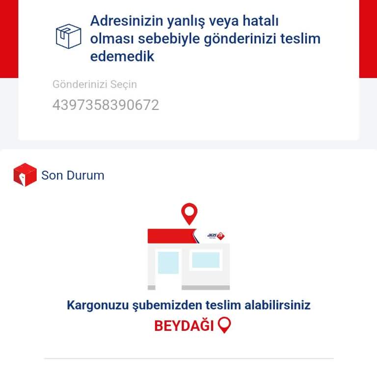 Malatya Beydağı Aras Kargo Kargomu Adres Yanlış Deyip Getirmiyor