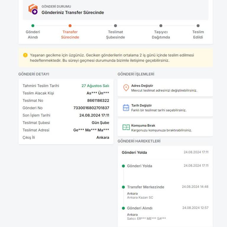 Trendyol Express Siparişi Teslim Etmiyor (Bilinmeyen Teslimat Süresi)