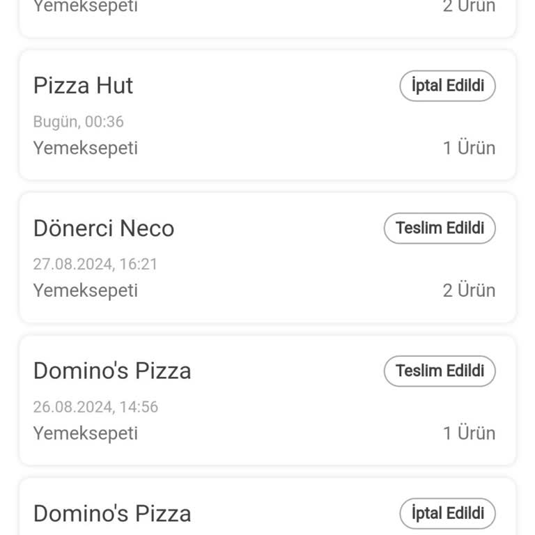 Yemeksepeti Gece Yarısı Siparişim İptal Edildi Ve Canlı Destek Yardımcı Olmadı