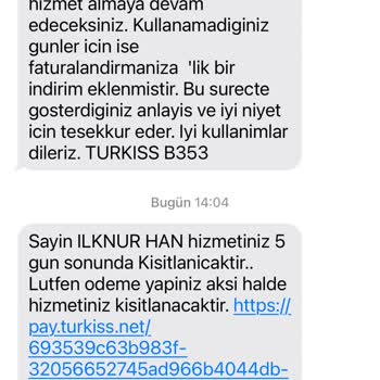TURKISS 10 Gündür İnternet Kesintisi Ve İptal Talebi