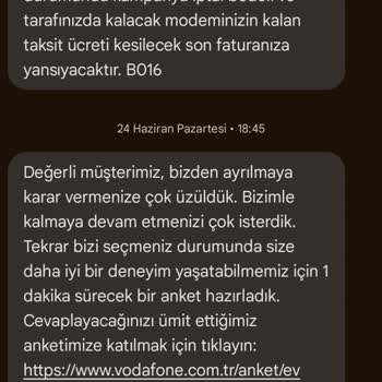 Vodafone Net İptal Olan İnternete Fatura Kesmeye Devam Ediyor