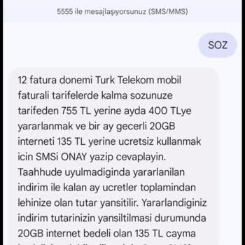 Türk Telekom'da Taahhüt Ve Fatura Sorunu