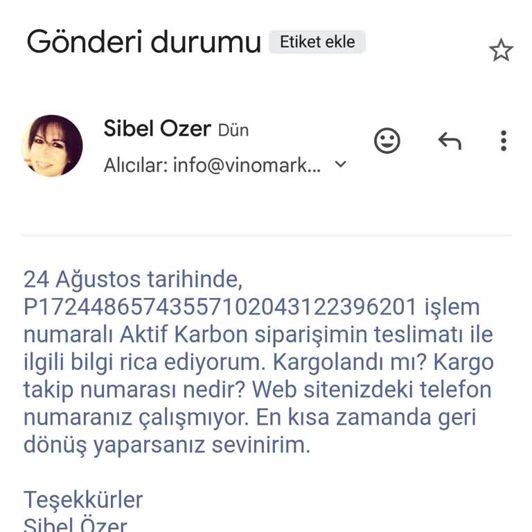 Vinomarket Siparişi Teslim Etmiyor