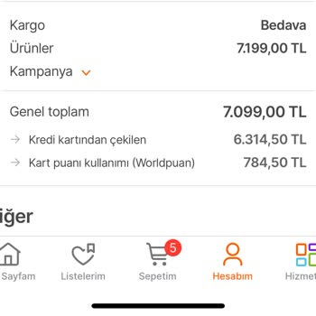 Hepsiburada World Puan İadesi