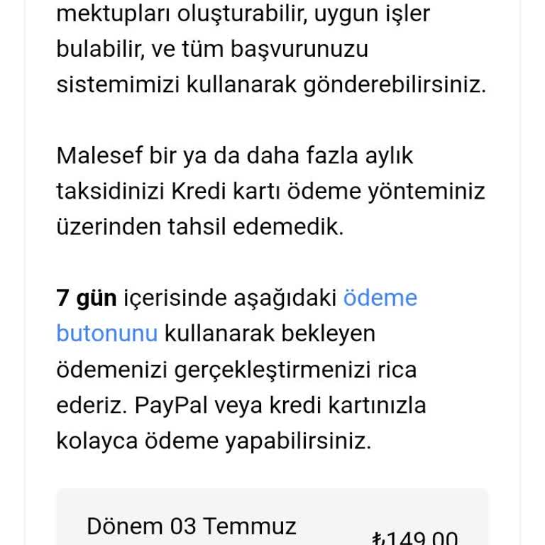 CV Maker Üye Olmadan Üyelik Ücreti İstiyor