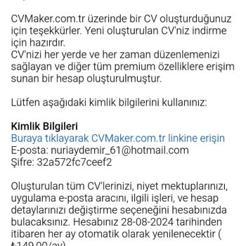 Cvmaker.com.tr Yanıltıcı CV Oluşturma Sitesi İle Beklenmedik Ücret Kesintisi