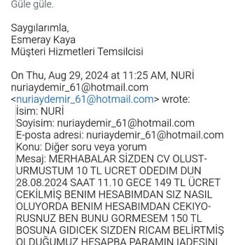 Cvmaker.com.tr Yanıltıcı CV Oluşturma Sitesi İle Beklenmedik Ücret Kesintisi