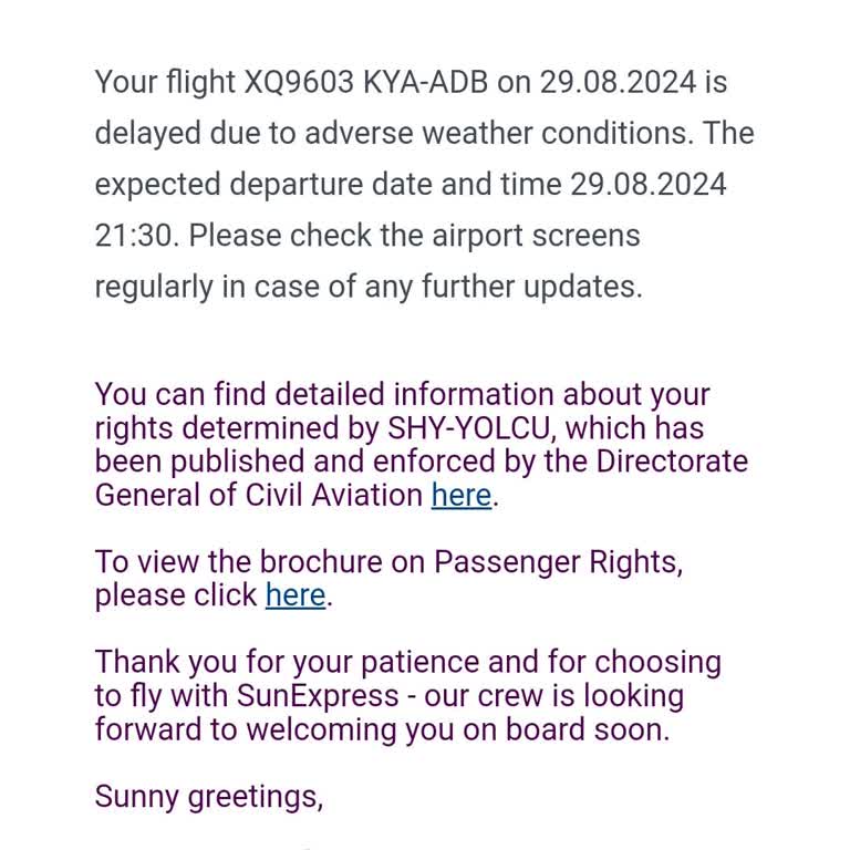 Sunexpress Sürekli Uçağın Ertelenmesi