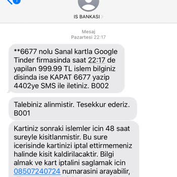 İş Bankası Habersiz Ve Onaysız Ödeme Hakkında