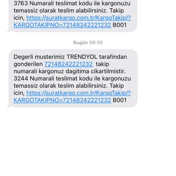 Sürat Kargo Sürat Natoyolu Şube Kargo Teslimat Yapmıyor