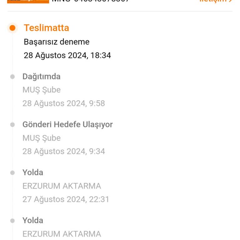MNG Kargo Muş Şubesi Kargo Teslim Etmiyor