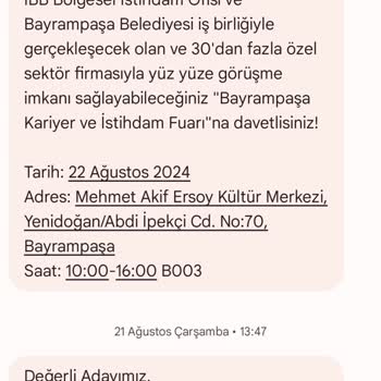 İstanbul Büyükşehir Belediyesi Sürekli Mesaj Atılması