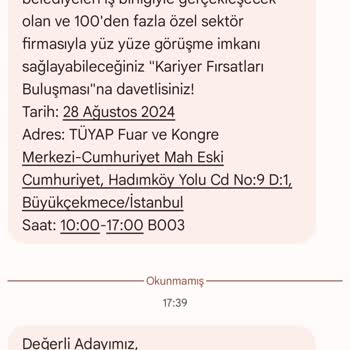 İstanbul Büyükşehir Belediyesi Sürekli Mesaj Atılması