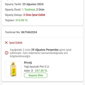 Trendyol Hızlı Market Siparişimde Ekstra Ücret Talebi