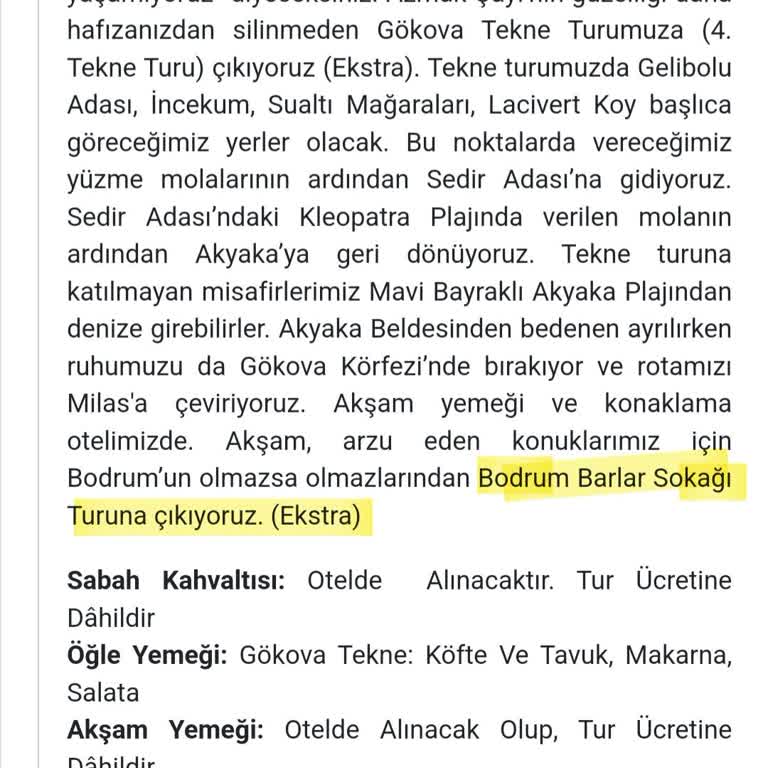 Pronto Tour Hasta Şoför Kullanımı Ve Ekstraların Yapılmaması