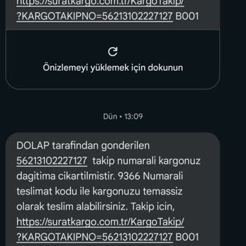 Sürat Kargo Teslim Edilemeyen Kargo Mağduriyeti