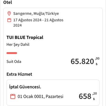 Setur Sistem Tarafından İptalin Otelde Öğrenilmesi...