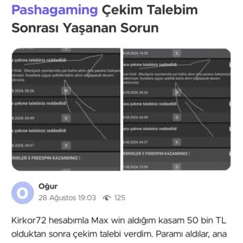 Pashagaming Haksız Çekim İşlemi Ve Kural İhlali İddiası