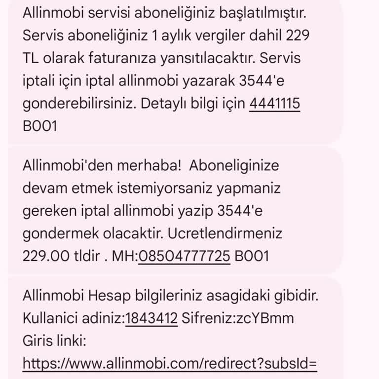 Allinmobi Otomatik Üyelik Ve Abonelik Mağduriyeti