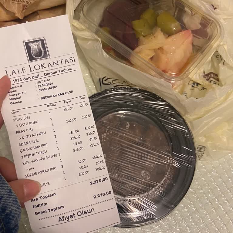Lale Lokantası Paket Yaptırdığım Yemek Yerine Başka Yemek Koydular