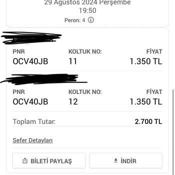 Obilet Biletten Fazla Para Kesildi