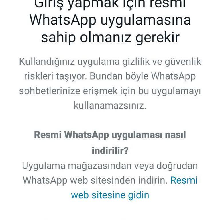 WhatsApp Giriş Yapamıyorum