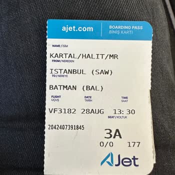 Ajet Ekstra Diz Mesafeli Koltuğa Ücret Ödenmesi Hk.