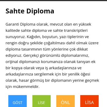 Replika Diploma Hep Aynı Numara Hep Aynı Şey