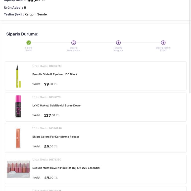 Gratis Verilen Siparişin Gecikmesi Ve Kargo Teslimat Sorunu