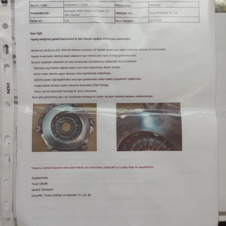 Schaeffler Turkey Endüstri Ve Otomotiv Tic. Ltd. Şti. Luk Debriyaj Set