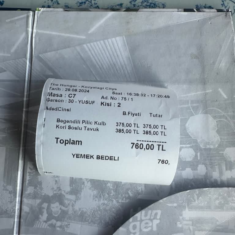 The Hunger Ataşehir Citys AVM Hunger Şubesi Yemekte Kıl Çıktı