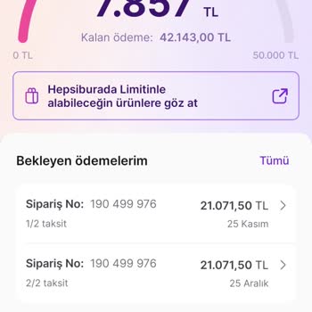 Hepsiburada Sistem Eksikliği. Almadığım Ürünün Faizini Ödeme