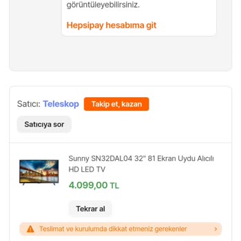 Hepsiburada Sistem Eksikliği. Almadığım Ürünün Faizini Ödeme
