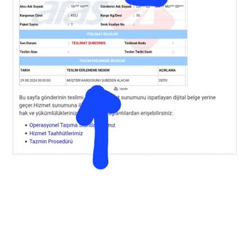 Aras Kargo Yine Ürünümü Teslim Etmedi Ve Yalan İfadeler Kullanıyor
