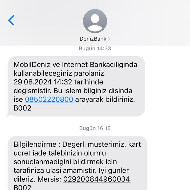 Denizbank Kredi Kart Aidatımı İade Etmiyor