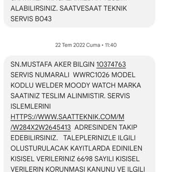 Saat Ve Saat Firması Welder Saat Şikayeti