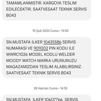 Saat Ve Saat Firması Welder Saat Şikayeti