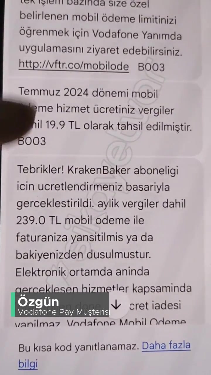 Vodafone Pay Ve Mobil Ödeme Habersiz İşlem Ve Yüksek Fatura videonun kapak resmi