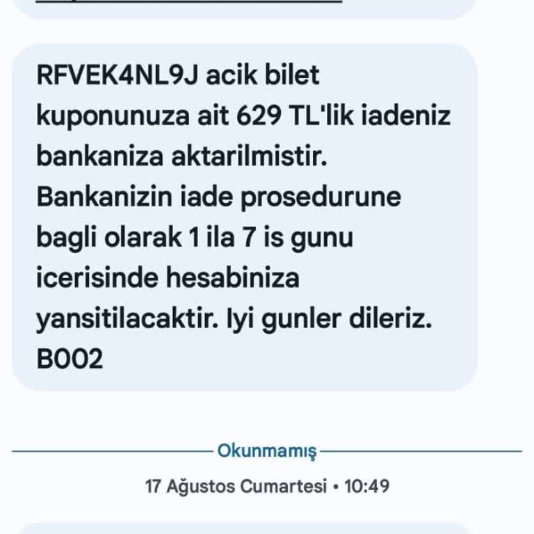 Uludağ Turizm Otobüs Bileti İptali Ve İadesi