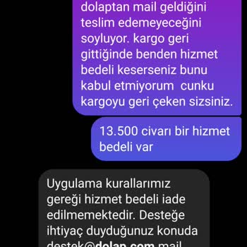 Dolap Geri Çektiği Üründen Hizmet Bedeli İsteği. Haksız Üyelik İptali