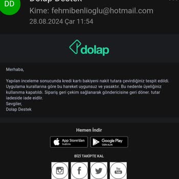 Dolap Geri Çektiği Üründen Hizmet Bedeli İsteği. Haksız Üyelik İptali