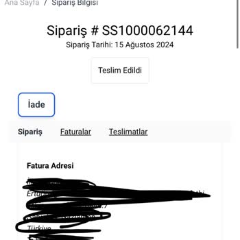 Saat & Saat Ürün İade Kodu Alamıyorum