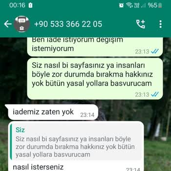 ModaPaye (İnstagram:payeresmi) İade Ve Değişim Sorunu Yaşadık