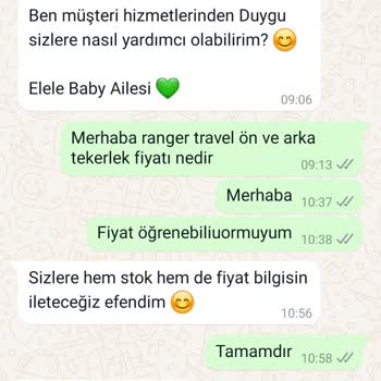 Elele Baby Travel Ranger Yedek Parça Sorunu