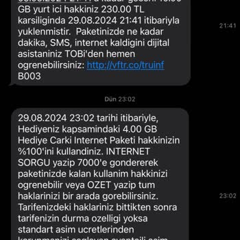Vodafone İnternet Paketi Kullanım Sorunu ve Hatalı Fatura Yansımaları