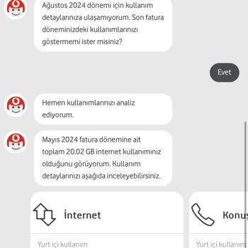 Vodafone İnternet Paketi Kullanım Sorunu ve Hatalı Fatura Yansımaları